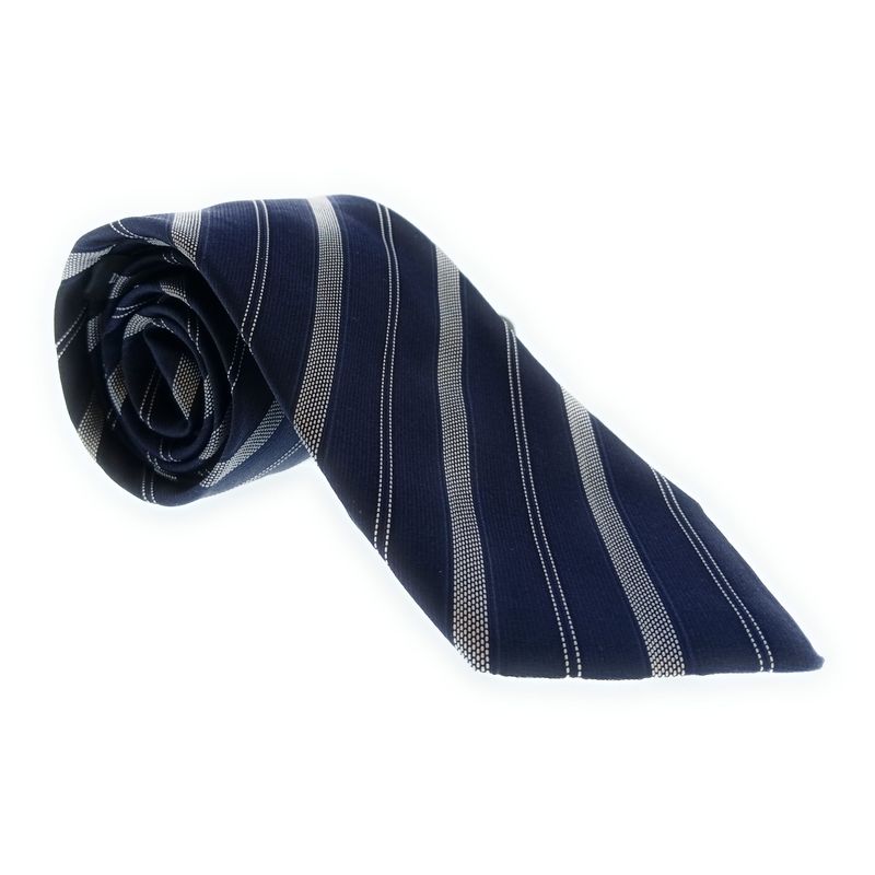 Emporio Armani 100 Silk Navy Blue Diagonal Stripe 3in Tie